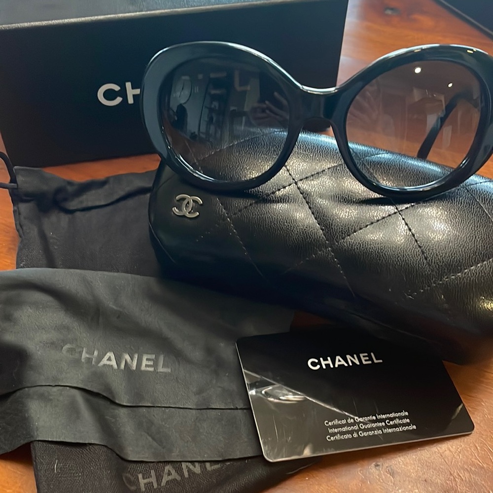 Chanel black sunglasses